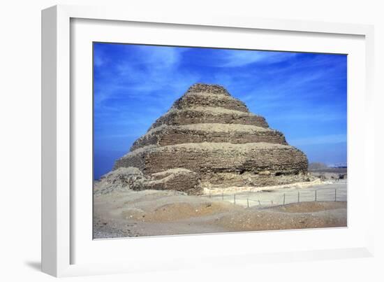 Step Pyramid of King Djoser (Zozer), Saqqara, Egypt, 3rd Dynasty, C2600 Bc-Imhotep-Framed Photographic Print