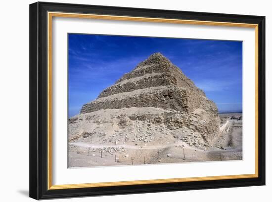 Step Pyramid of King Djoser (Zozer), Saqqara, Egypt, 3rd Dynasty, C2600 Bc-Imhotep-Framed Photographic Print