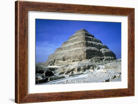 Step Pyramid of King Djoser (Zozer), Saqqara, Egypt, 3rd Dynasty, C2600 Bc-Imhotep-Framed Photographic Print