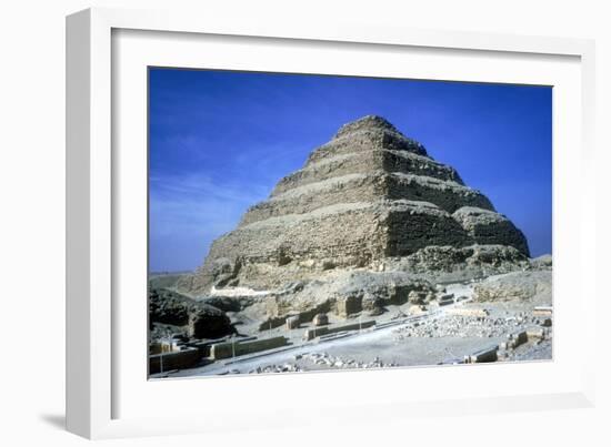 Step Pyramid of King Djoser (Zozer), Saqqara, Egypt, 3rd Dynasty, C2600 Bc-Imhotep-Framed Photographic Print