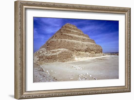 Step Pyramid of King Djoser (Zozer), Saqqara, Egypt, 3rd Dynasty, C2600 Bc-Imhotep-Framed Photographic Print