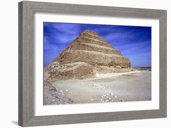 Step Pyramid of King Djoser (Zozer), Saqqara, Egypt, 3rd Dynasty, C2600 Bc-Imhotep-Framed Photographic Print