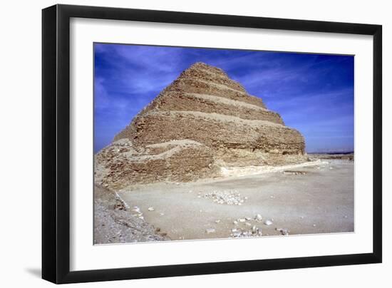 Step Pyramid of King Djoser (Zozer), Saqqara, Egypt, 3rd Dynasty, C2600 Bc-Imhotep-Framed Photographic Print