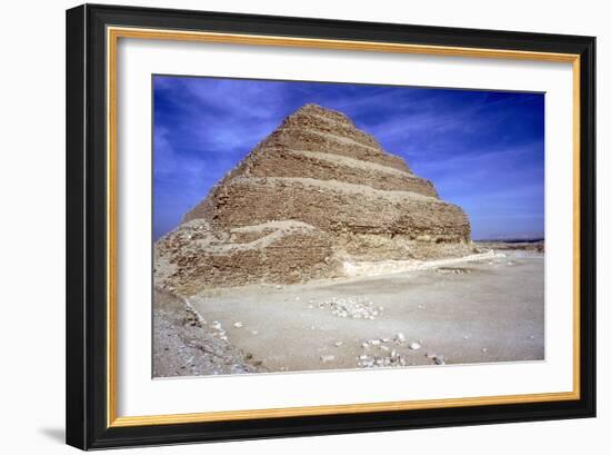 Step Pyramid of King Djoser (Zozer), Saqqara, Egypt, 3rd Dynasty, C2600 Bc-Imhotep-Framed Photographic Print