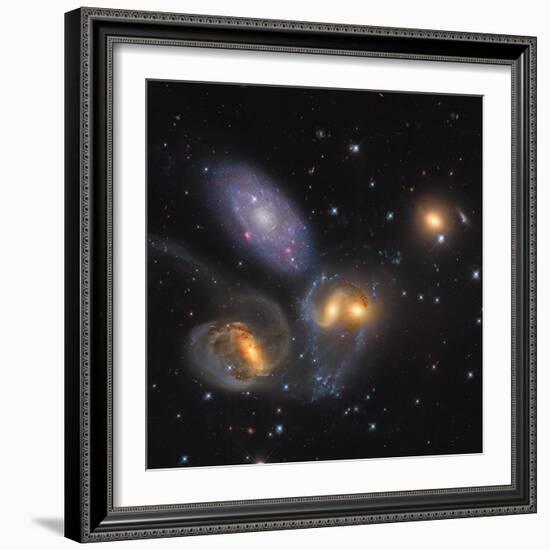 Stephan's Quintet, a Grouping of Galaxies in the Constellation Pegasus-null-Framed Photographic Print