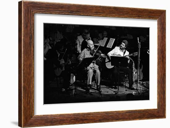 Stephane Grappelli, Barbican, London, 1987-Brian O'Connor-Framed Photographic Print