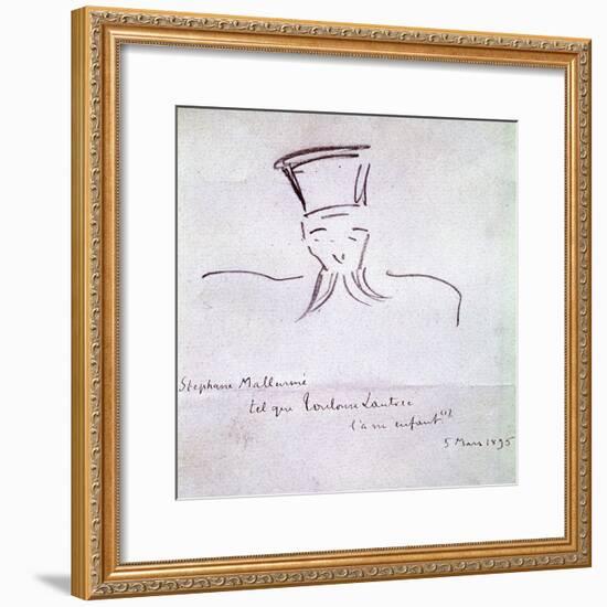 Stephane Mallarme, 1895-Henri de Toulouse-Lautrec-Framed Giclee Print