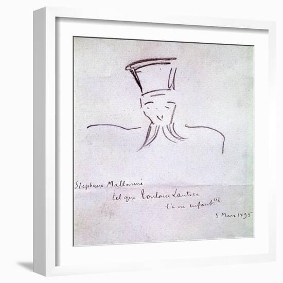 Stephane Mallarme, 1895-Henri de Toulouse-Lautrec-Framed Giclee Print