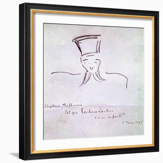 Stephane Mallarme, 1895-Henri de Toulouse-Lautrec-Framed Giclee Print