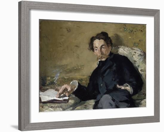 Stéphane Mallarmé by ‰Douard Manet-Édouard Manet-Framed Giclee Print