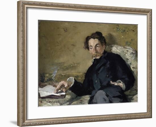 Stéphane Mallarmé by ‰Douard Manet-Édouard Manet-Framed Giclee Print