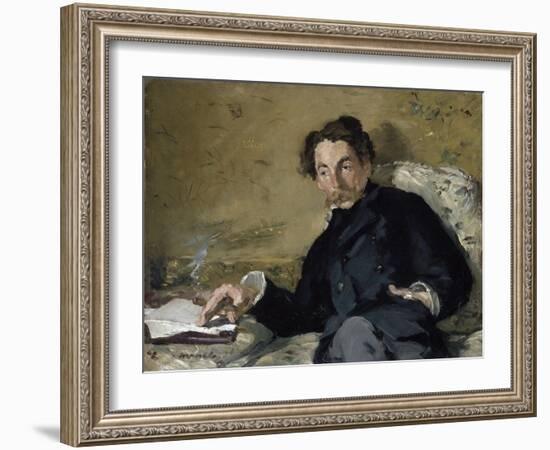 Stéphane Mallarmé by ‰Douard Manet-Édouard Manet-Framed Giclee Print