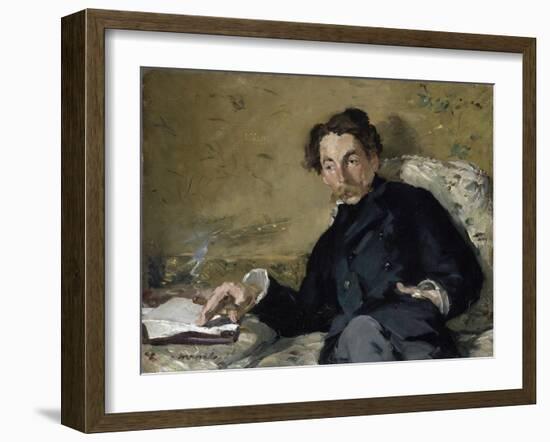 Stéphane Mallarmé by ‰Douard Manet-Édouard Manet-Framed Giclee Print