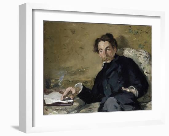 Stéphane Mallarmé by ‰Douard Manet-Édouard Manet-Framed Giclee Print