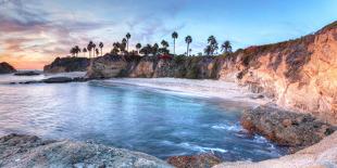 The Sunset over the Turret Tower at Victoria Beach in Laguna Beach, Southern California-Stephanie Starr-Premier Image Canvas