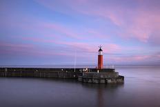 A colourful sunset overlooking the islands of Enys Dodnan and the Armed Knight at Lands End, Cornwa-Stephen Spraggon-Photographic Print