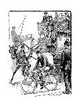 Cyclist in Busy London Traffic Riding a Machine of the Rover Safety Type, 1895-Stephen T Dadd-Giclee Print