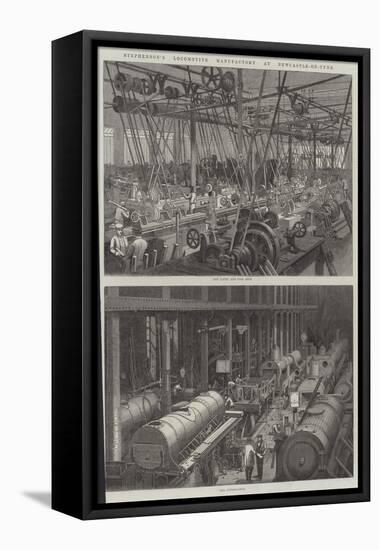 Stephenson's Locomotive Manufactory at Newcastle-On-Tyne-George Henry Andrews-Framed Premier Image Canvas