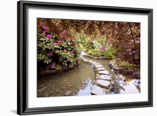 Stepping Stones at Butchart Gardens #2, Victoria, B.C. ‘09-Monte Nagler-Framed Photographic Print