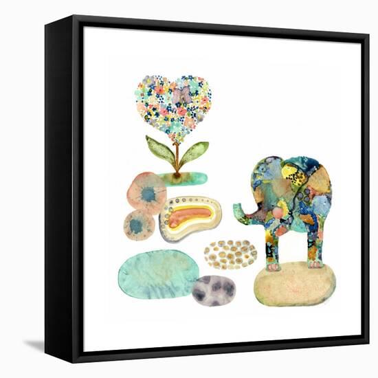 Stepping Stones Elephant-Wyanne-Framed Premier Image Canvas