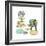 Stepping Stones Elephant-Wyanne-Framed Giclee Print