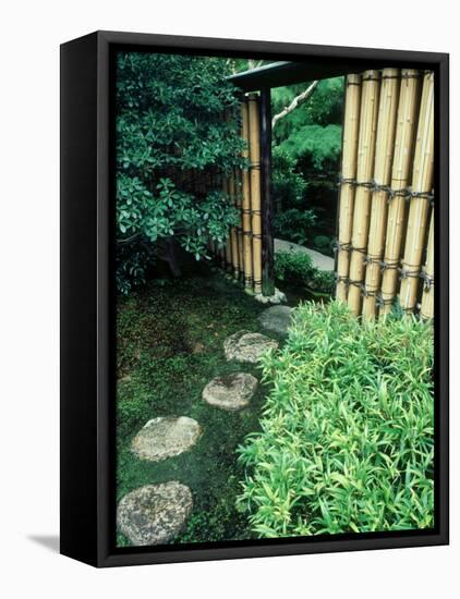 Stepping Stones, Shinshin-An, Kyoto, Japan-null-Framed Premier Image Canvas