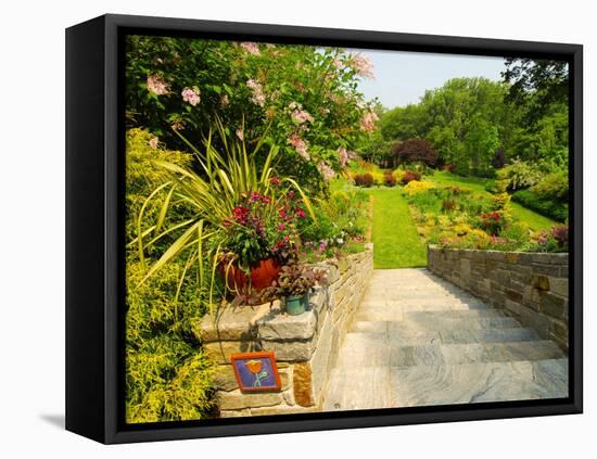 Steps at Chanticleer Garden, Wayne, Pennsylvania, USA-Ellen Clark-Framed Premier Image Canvas