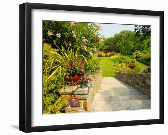 Steps at Chanticleer Garden, Wayne, Pennsylvania, USA-Ellen Clark-Framed Photographic Print