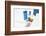 steps down to blue-Linda Wride-Framed Photographic Print