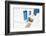 steps down to blue-Linda Wride-Framed Photographic Print