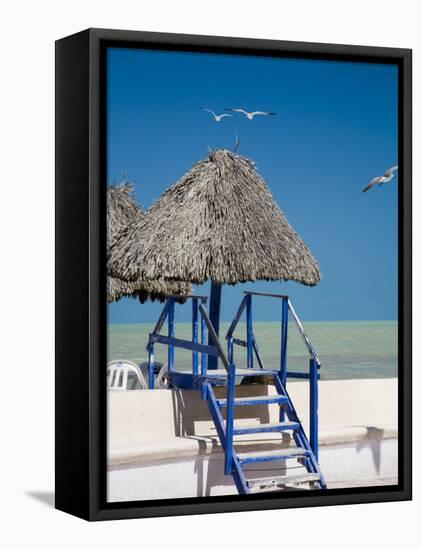 Steps Leading over the Seaside Boulevard, Progreso, Yucatan, Mexico-Julie Eggers-Framed Premier Image Canvas