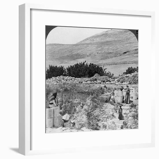 Steps Leading to Jacob's Well, Looking Northwest, Palestine (Israel), 1905-Underwood & Underwood-Framed Photographic Print