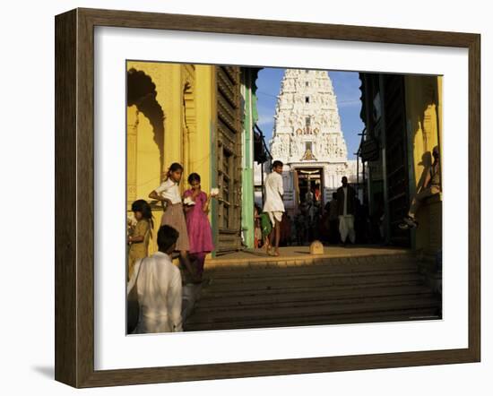 Steps Leading to the Brahma Temple, Where Incarnation of Brahma Took Place, Pushkar, India-Tony Gervis-Framed Photographic Print