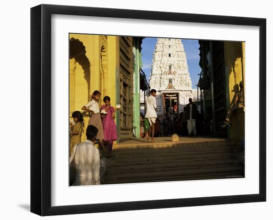 Steps Leading to the Brahma Temple, Where Incarnation of Brahma Took Place, Pushkar, India-Tony Gervis-Framed Photographic Print