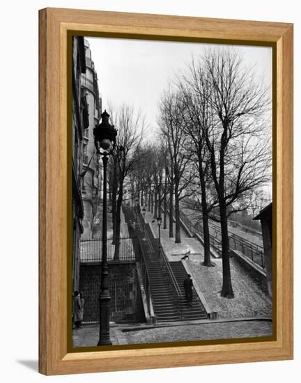 Steps Leading to the Top of the Butte Montemartre-Ed Clark-Framed Premier Image Canvas