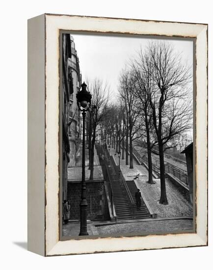 Steps Leading to the Top of the Butte Montemartre-Ed Clark-Framed Premier Image Canvas