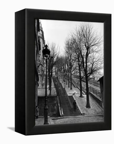 Steps Leading to the Top of the Butte Montemartre-Ed Clark-Framed Premier Image Canvas