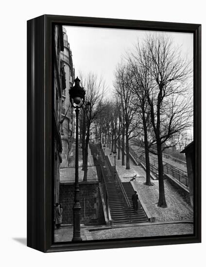 Steps Leading to the Top of the Butte Montemartre-Ed Clark-Framed Premier Image Canvas