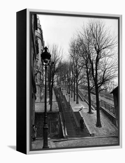 Steps Leading to the Top of the Butte Montemartre-Ed Clark-Framed Premier Image Canvas