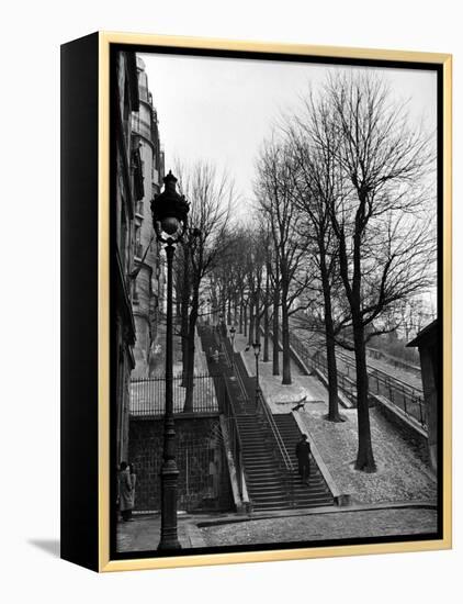 Steps Leading to the Top of the Butte Montemartre-Ed Clark-Framed Premier Image Canvas