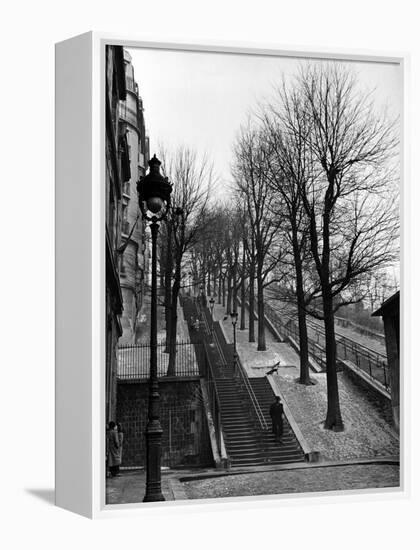 Steps Leading to the Top of the Butte Montemartre-Ed Clark-Framed Premier Image Canvas