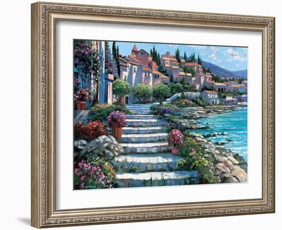 Steps of St. Tropez-Howard Behrens-Framed Art Print