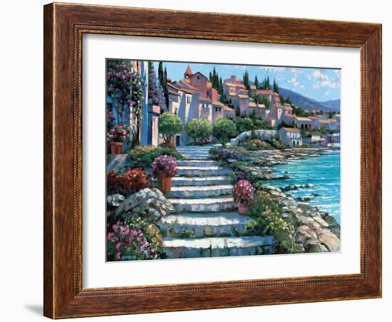 Steps of St. Tropez-Howard Behrens-Framed Art Print