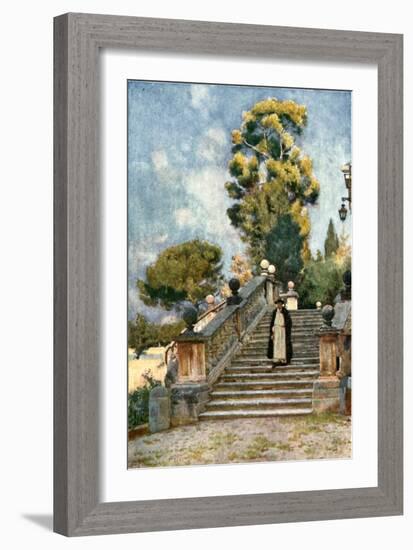 Steps of the Dominican Nun's Church of SS Domenico and Sisto-Alberto Pisa-Framed Giclee Print