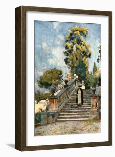 Steps of the Dominican Nun's Church of SS Domenico and Sisto-Alberto Pisa-Framed Giclee Print