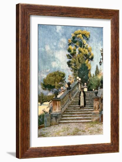 Steps of the Dominican Nun's Church of SS Domenico and Sisto-Alberto Pisa-Framed Giclee Print