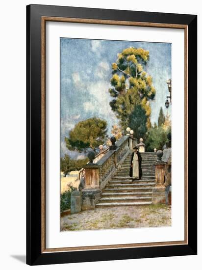 Steps of the Dominican Nun's Church of SS Domenico and Sisto-Alberto Pisa-Framed Giclee Print