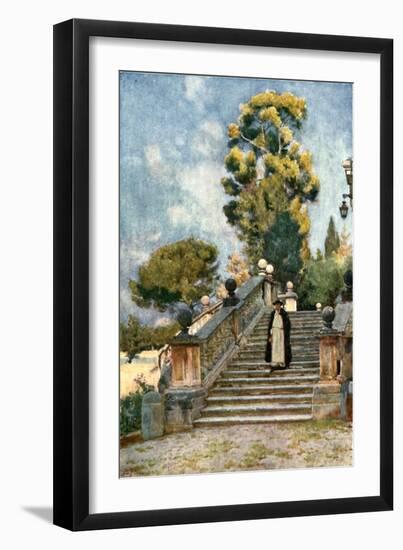 Steps of the Dominican Nun's Church of SS Domenico and Sisto-Alberto Pisa-Framed Giclee Print