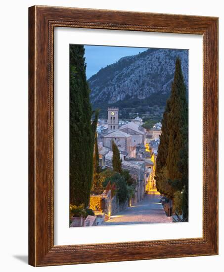 Steps of the Way of the Cross and Nostra Senyora Dels Angels Church, Pollenca, Mallorca, Balearic I-Doug Pearson-Framed Photographic Print