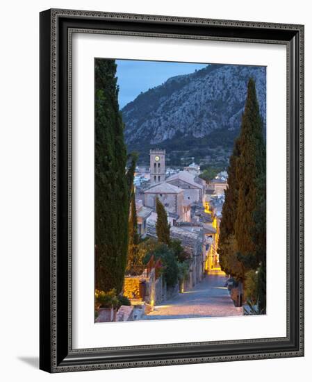 Steps of the Way of the Cross and Nostra Senyora Dels Angels Church, Pollenca, Mallorca, Balearic I-Doug Pearson-Framed Photographic Print